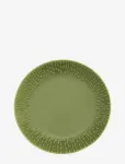 Aida - Confetti Olive Dessert Tall. M/Relief Porcel&aelig;n 1 Stk 21 Cm. - V&auml;ikesed taldrikud - ONE SIZE x 21.8