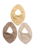 Pippi - Bandana Bib Uni -Aop (3-Pack) - Pudip&otilde;lled - ONE SIZE