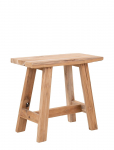 House Nordic - Nelli - Bench, Teak, Nature, 50X25X45 Cm - Taburetid ja pingid - 25X50X45CM