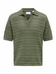ONLY & SONS - Onsgrayson Ds 5 Chochet Polo Knit Noos - L&uuml;hikeste varrukatega kootud polos&auml;rgid - M