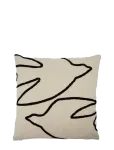 House Doctor - Cushion Cover, Hdfly, Black, Off-Wh - Padjap&uuml;&uuml;rid - 50X50CM