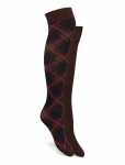 Swedish Stockings - 2-Pack Franka Check & Solid Knee Highs - P&otilde;lvikud - ONE SIZE