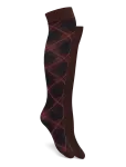 Swedish Stockings - 2-Pack Franka Check & Solid Knee Highs - P&otilde;lvikud - ONE SIZE
