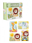 Barbo Toys - Safari Touch & Feel Puzzles - Klassikalised m&otilde;istatused - ONE SIZE
