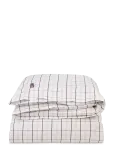 Lexington Home - White/Beige/Navy Checked Cotton Poplin Duvet Cover - Tekikotid - 150X210CM