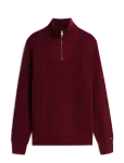 Tommy Hilfiger - Fisherman Rib Zip Mock - Poolpika lukuga džemprid - M