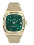 Timex - E Line All Gold-Tone With Green Dial - Analoogkellad - 34 MM