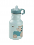 Done By Deer - Metal Bottle Tiny Farm Blue 350 Ml - S&ouml;&ouml;giaeg - &Oslash;7X H 15CM