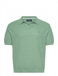 Polo Ralph Lauren - Cotton-Linen Polo-Collar Sweater - L&uuml;hikeste varrukatega kootud polos&auml;rgid - M
