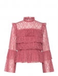 Bubbleroom - Frill Lace Blouse - Pikkade varrukatega - 42