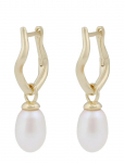 SN&Ouml; Of Sweden - Hilma Small Ring Pendant Ear G/White - Onesize - Rippuvad k&otilde;rvar&otilde;ngad - ONE SIZE