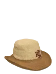 Lauren Ralph Lauren - Two-Tone Crocheted Straw Bucket Hat - K&uuml;barad - ONE SIZE