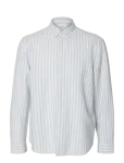 Selected - Slhregclay Linen Blend Bd Ls Shirt - Vabaaja s&auml;rgid - S