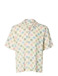 Selected - Slhrlxhotel Amour Stamps Aop Ss Shirt - Vabaaja s&auml;rgid - S