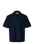 Selected - Slhrlxotis Light Cotton Blend Ss Shirt - Vabaaja s&auml;rgid - XXL