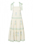 Malina - Stefania Tie Strap Embroidered Midi Dress - P&otilde;lveni ja midi - 42
