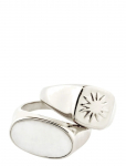 Pilgrim - Prism Rings 2-In-1 Set, Silver-Plated - S&otilde;rmused - ONE SIZE