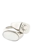 Pilgrim - Prism Rings 2-In-1 Set, Silver-Plated - S&otilde;rmused - ONE SIZE