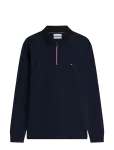 Tommy Hilfiger - L/S Liquid Cotton Zip Reg - Pikkade varrukatega kootud polos&auml;rgid - M