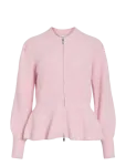 Vila - Vigracie L/S Peplum Zip Knit Cardi/Pb/Rn - Kardiganid - M