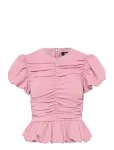 ROTATE - Ruched Puff Sleeve Top - L&uuml;hikeste varrukatega - 42