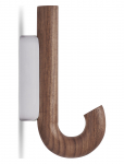 Gejst - Hook Hanger Mini Walnut/Chrome - Konksud - H:13.3CM