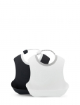 Twistshake - Twistshake 2X Bib 4+M Black White - Bibs - ONE SIZE