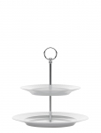 Lyngby Porcel&aelig;n - Rhombe Etagere &Oslash;27 Cm Hvid - Koogivaagnad - &Oslash; 27 CM