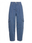 GANNI - Light Stripe Denim Cargo Pants - Cargo-p&uuml;ksid - 29