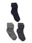 Mp Denmark - Cotton Rib Baby Socks - 3-Pack - Sokid - 19/21