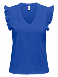 ONLY - Onlmay Life S/S Frill V-Neck Top Box Jrs - L&uuml;hikeste varrukatega - XS
