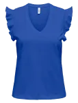 ONLY - Onlmay Life S/S Frill V-Neck Top Box Jrs - L&uuml;hikeste varrukatega - XS