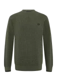 Fred Perry - Waffle Stitch Jumper - &Uuml;mara kaelusega - S