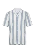 Lindbergh - Striped Linen/Cotton Shirt S/S - L&uuml;hikeste varrukatega - L