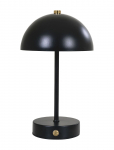 House Nordic - Kia - Table Lamp, Black, Brass, Rechargeable - Laualambid - 25X15X15CM