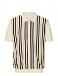 Selected - Slhmattis Ss Knit Stripe Polo Cardigan - Kardiganid - L