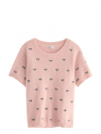 Lindex - T Shirt Knitted Featheryarn - L&uuml;hikeste varrukatega - 128
