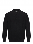 Lindbergh Black - 100% Merino Polo Knit - Pikkade varrukatega kootud polos&auml;rgid - L