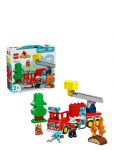 LEGO - Brandbil Med Slange Og Brandmand 10473 - Lego duplo - ONE SIZE