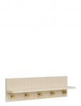 House Nordic - Randi - Wall Shelf With Hooks, Beige, 50X12X16 Cm - Riiulid - 12X50X16CM