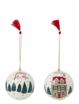 Lexington Home - Papier Mach&eacute; Balls Christmas Ornament (Set Of 2) - J&otilde;ulukuulid ja kuuseehted - ONE SIZE
