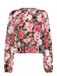 By Ti Mo - Satin Flounce Top - Pikkade varrukatega - XL