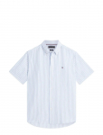 Tommy Hilfiger - Linen Blend Bengal Stp S/S Rf - L&uuml;hikeste varrukatega s&auml;rgid - XL