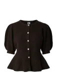 Pieces - Pcsilly Ss Puff Knit Cardigan Noos Bc - Kardiganid - XS