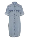 NOISY MAY - Nmnew Signe S/S Denim Dress Vi003Lb Noos - Teksakleidid - S