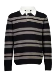 Lindbergh - Knitted Striped L/S Rugby Shirt - Pikkade varrukatega - M