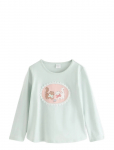 Lindex - Long-Sleeved Top With Cat Motif - Pikkade varrukatega T-s&auml;rgid - 92
