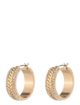 Lauren Ralph Lauren - Pe 20Mm Herringbone Pave Hoop- Gld/ Cry - R&otilde;ngad - ONE SIZE 2.18 cm