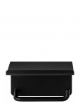 Blomus - Toilet Paper Holder With Tray - 9,5 X 14,5 X 13,5 Cm - Modo - Black - WC hoidikud ja jalad - L 14.5CM
