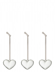 Iittala - Iittala Glass Heart 50Mm Clear 3Pc - Figuurid ja skulptuurid - 3 SET